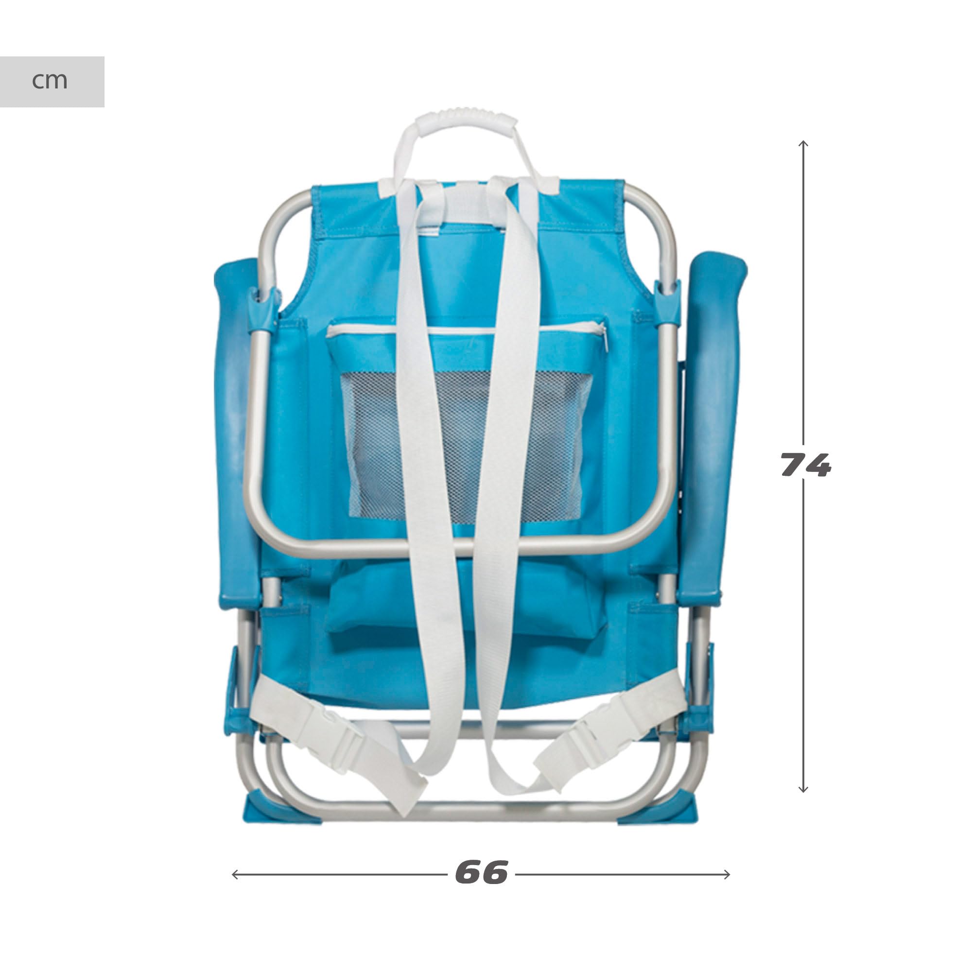 AKTIVE Confezione da 2 sedie pieghevoli multiposizione per spiaggia, giardino, terrazza o campeggio, 5 posizioni, 49 x 58 x 80 cm, altezza seduta 27 cm, piedini antiribaltamento, supporta 100 kg, con
