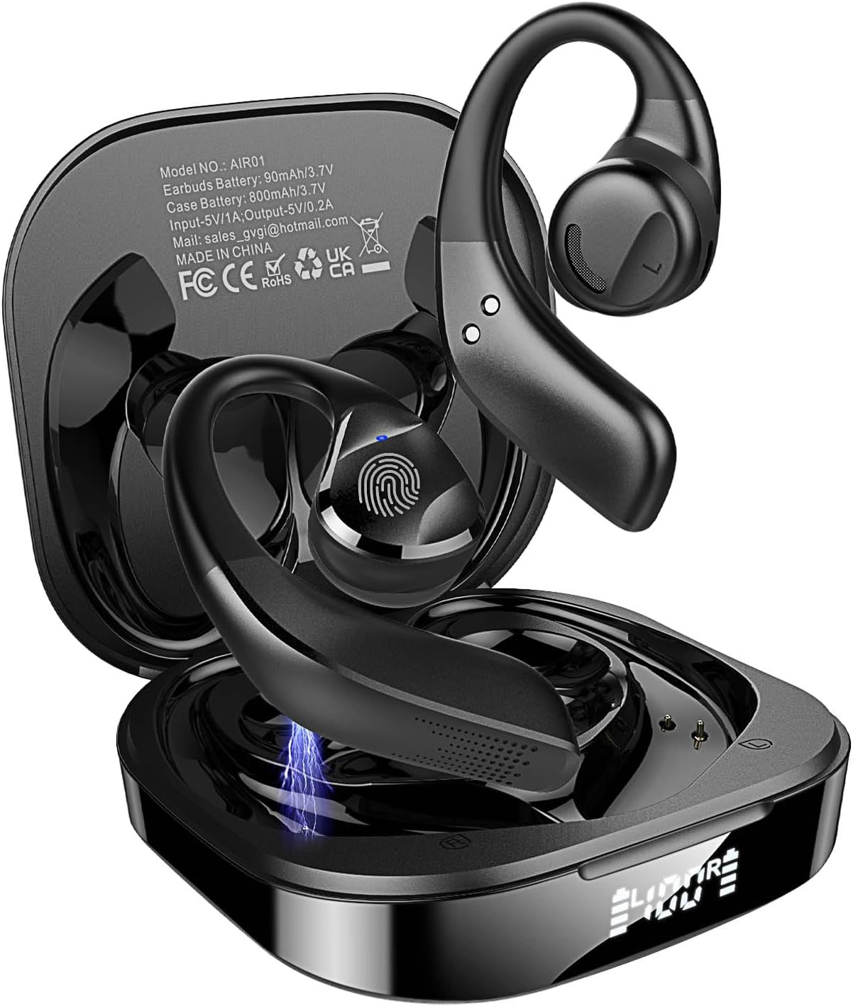 Écouteurs Bluetooth TWS 5.3 à Clip Auriculaire – Conduction Osseuse, étanches, Avec Réduction De Bruit