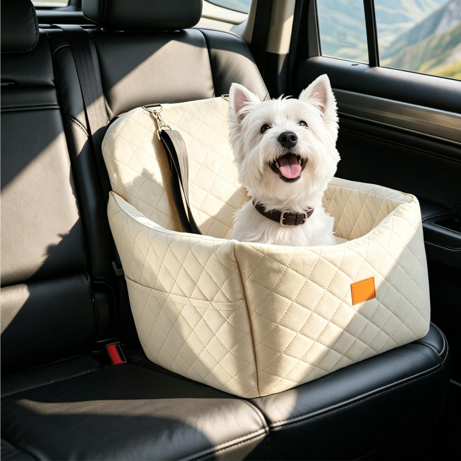 Hunde-Sitzerhöhung, Memory- , -Autositz, für Park, Tierarzt, Besuch, Urlaub, Reisen, lange Fahrt, tägliches Pendeln, Roadtrip, Laderaum, LKW, SUV