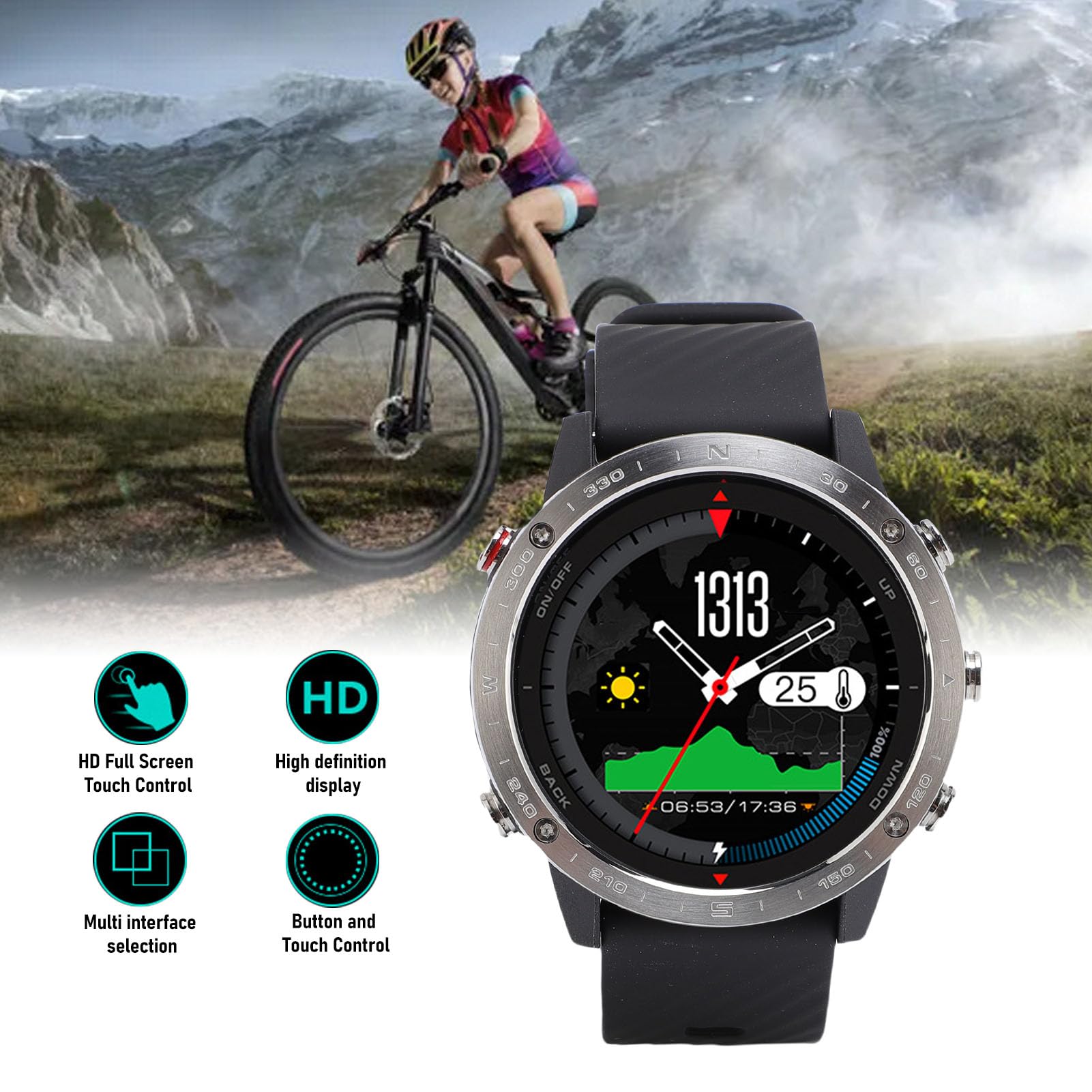Drfeify Montre de Plongée avec Capteur de Profondeur