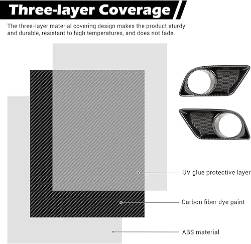 Miniatura 6 de RT-TCZ para cargador delantero niebla luz cubierta de fibra de carbono para Dodge cargador 2011 2012 2013 2014 fibra de carbono accesorios