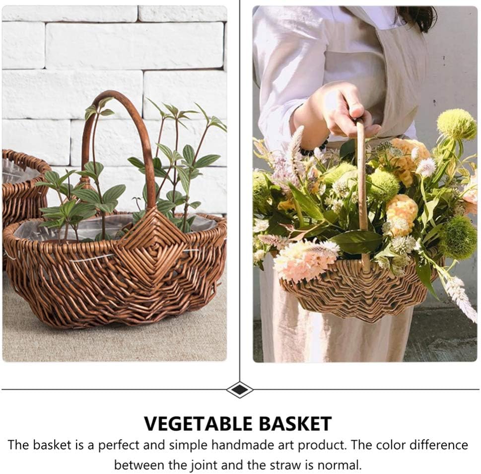 NOLITOY 1pc Rattan Shopping Basket Fruit Serving Basket Child Wooden Egg Basket Snack