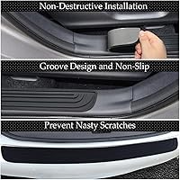 Vista 5 de Protector de Parachoques Trasero de Automóvil, Accesorio Universal de Goma Resistente a Rayones con Protectores de Entrada de Puerta del Maletero