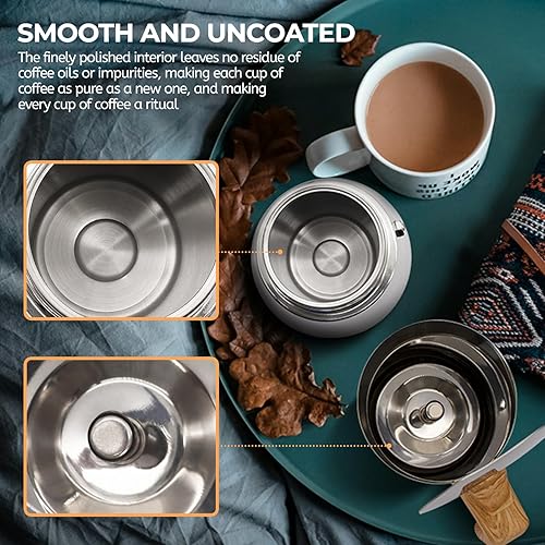 Miniatura 3 de Cafetera Moka Pot 304 sin recubrimiento de acero inoxidable grueso para 12 tazas, cafetera de café expreso, estilo italiano, clásico, Greca, Café,