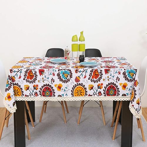 Miniatura 6 de Bringsine - Mantel de lino lavable, diseño vintage, varios tamaños
