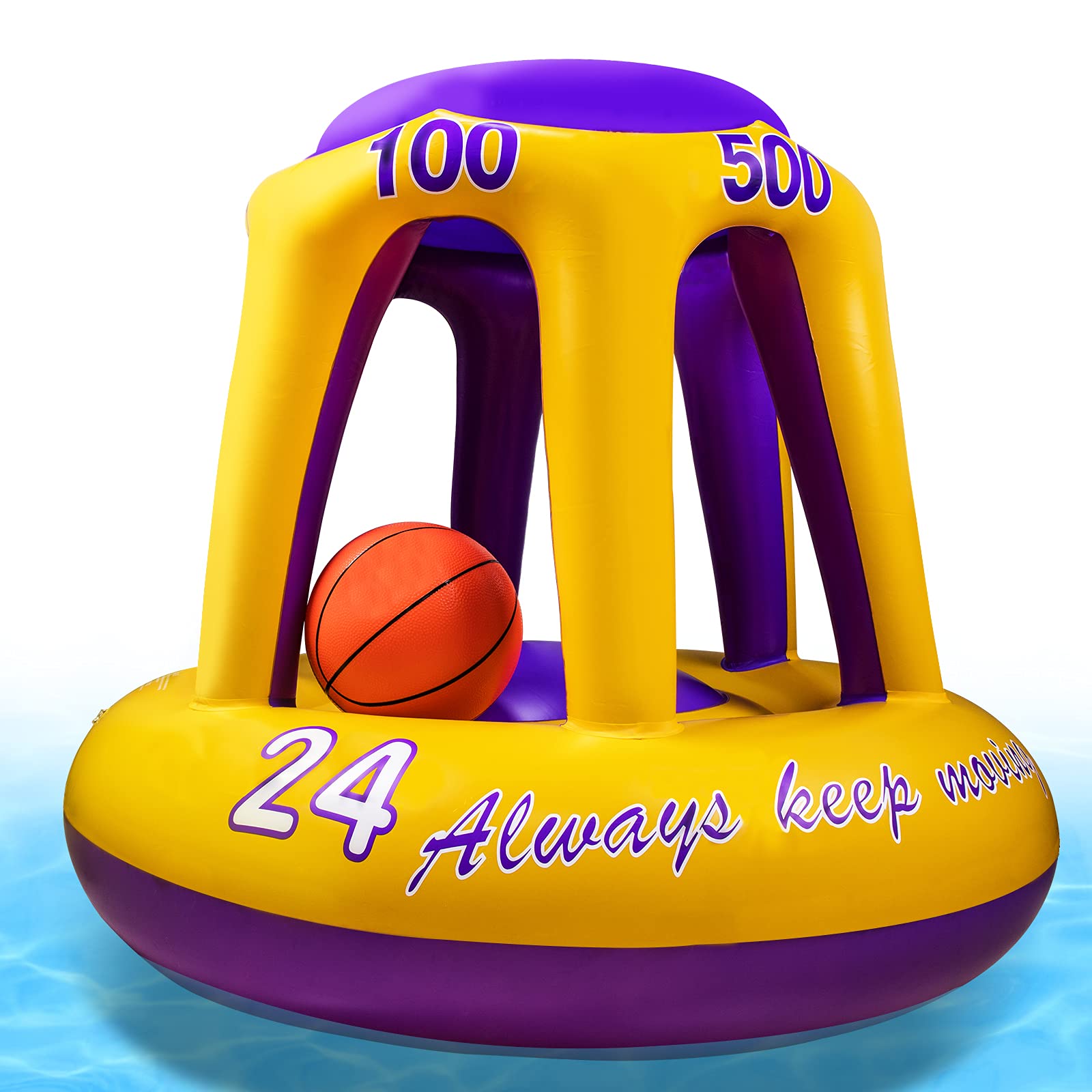 Photo 1 of Pool Basketball Hoop, Extra Large Basketball Hoop with Ball Included, Inflatable Pool Toys for Parties, Pool Games for Kids and Adults