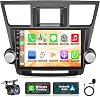 4G64G Car Radio for Toyota Highlander 2008 2009 2010 2011 2012 2013, Wireless Carplay&Android Auto with Android 13 Support BluetoothVoice ControlGPSWiFiSWCFM, 10.1 Inch IPS Touch Screen