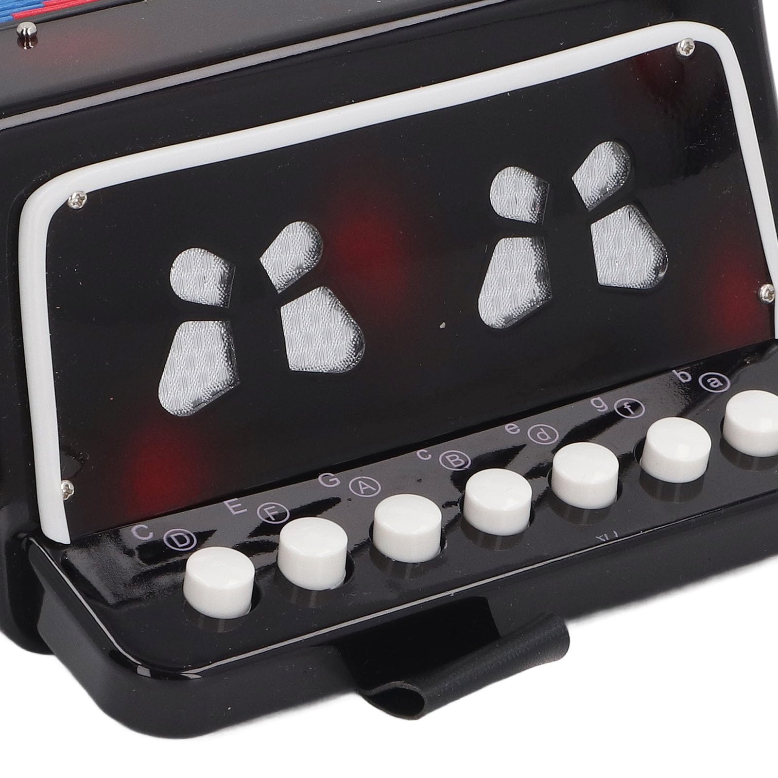 Eujgoov Fisarmonica a Bottoni per Bambini, 7 Tasti, Strumento Musicale per Compagni di Gioco Educativi (Black)