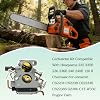 Carburador compatible con Husqvarna 235 235E 236 236E 240 240E 120 Mark II | Carburador para motosierra Jonsered CS2234 CS2238 CS2234S CS2238S GZ380 C1T-W33C, reemplaza OEM 545072601 586936202 574719402 5