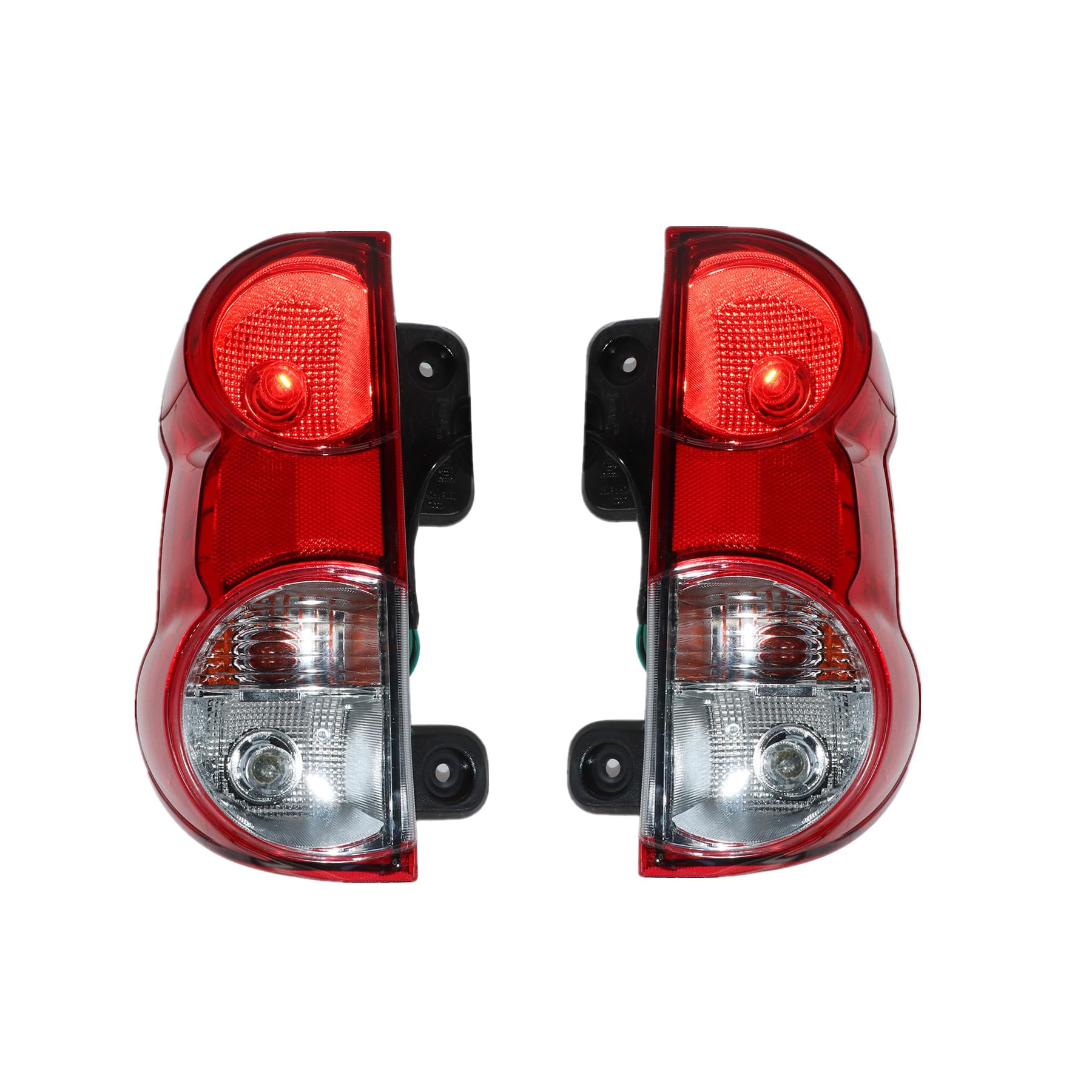 XQSM 1 Pair Tail Light Assembly Clear Red Lens with Bulbs Compatible with Nissan NV200 2013-2018# 265553LM0A NI2800201 265503LM0A NI2801201