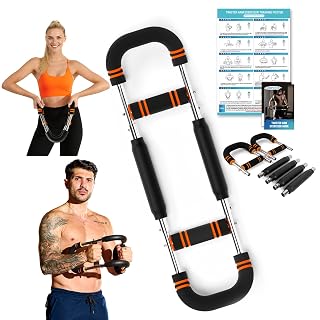 Twister Arm Trainer, Adjustable 6 Resistance Levels(30-120lb) Twister Arm Chest Exerciser with 4 Springs & Poster for Men & Women, Chest Workout Device Equipment for Chest Clip Muscle & Arm Strength - Amazon product rated Grade B