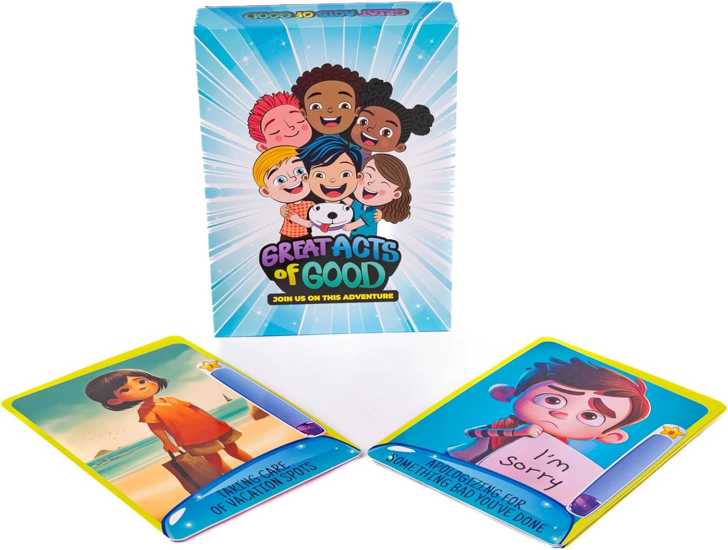 | 52-Piece Flash Cards for Kids | Includes 52 Good Deeds to do at Home, School, and in The Community | Available in English.