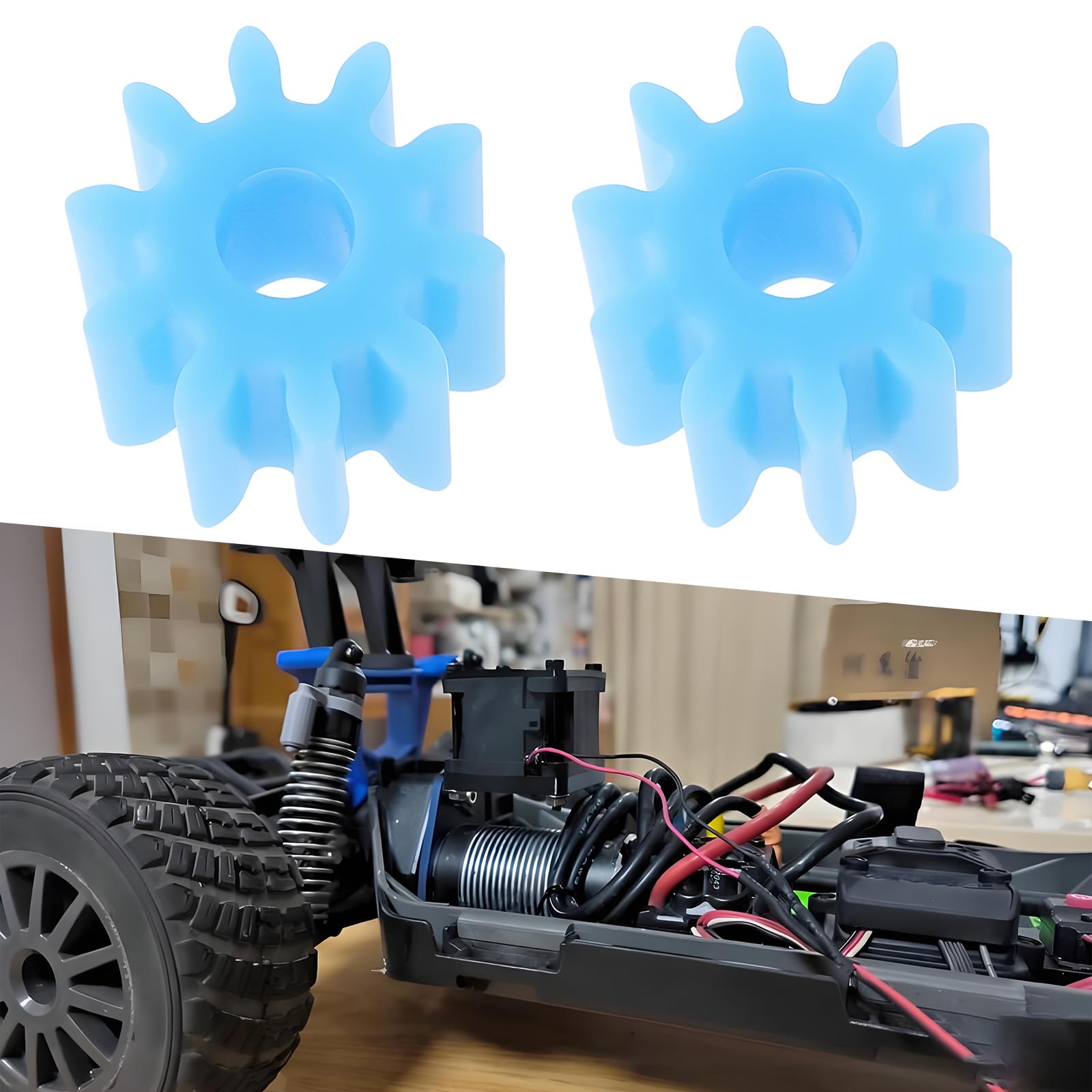 Briny River 100 Pcs 10 Teeth Plastic Motor Gear 6x4.8mm 102A 0.5 Module for Remote Control Model - Image 3