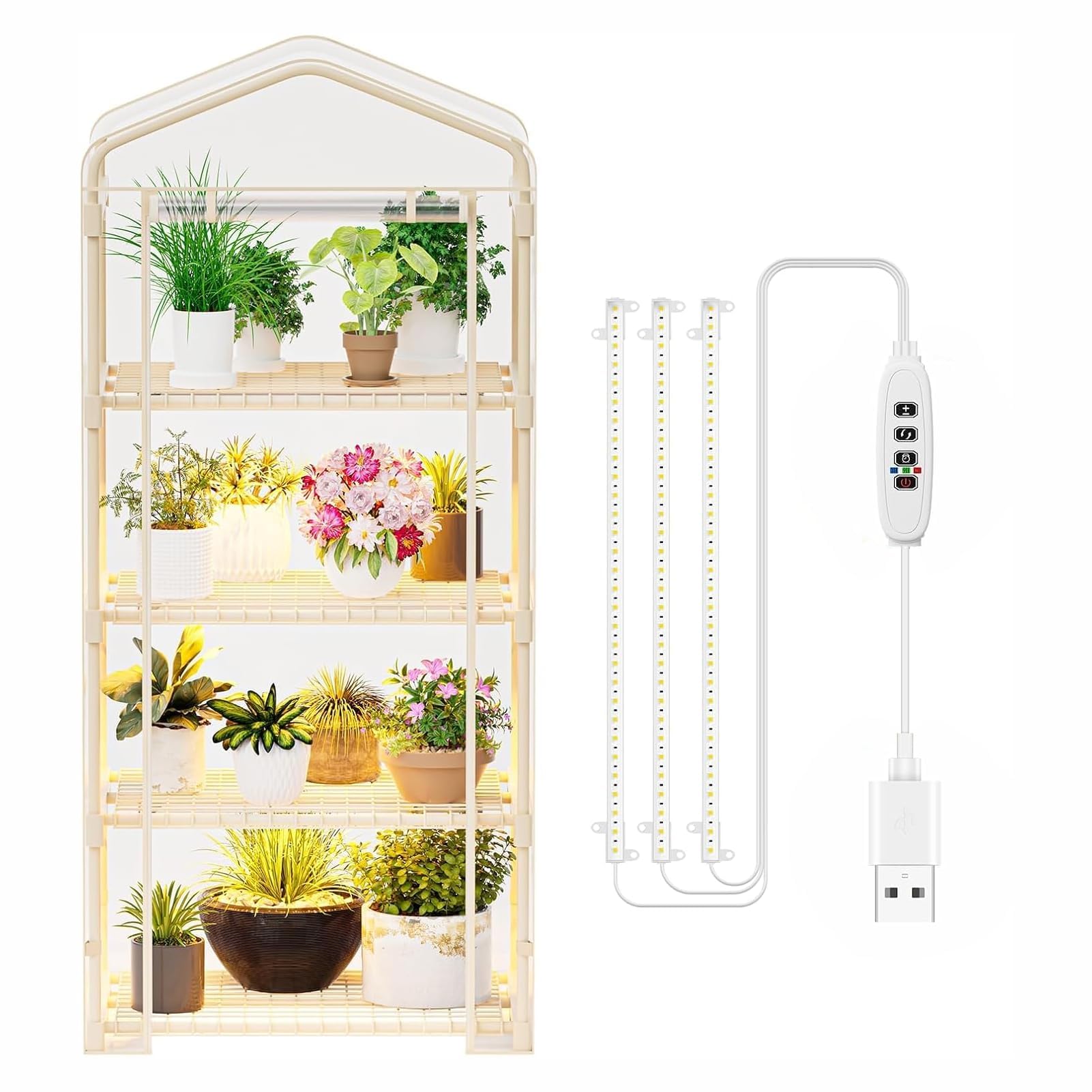 SPECILITE 4 Tiers Adjustable Indoor Mini Greenhouse