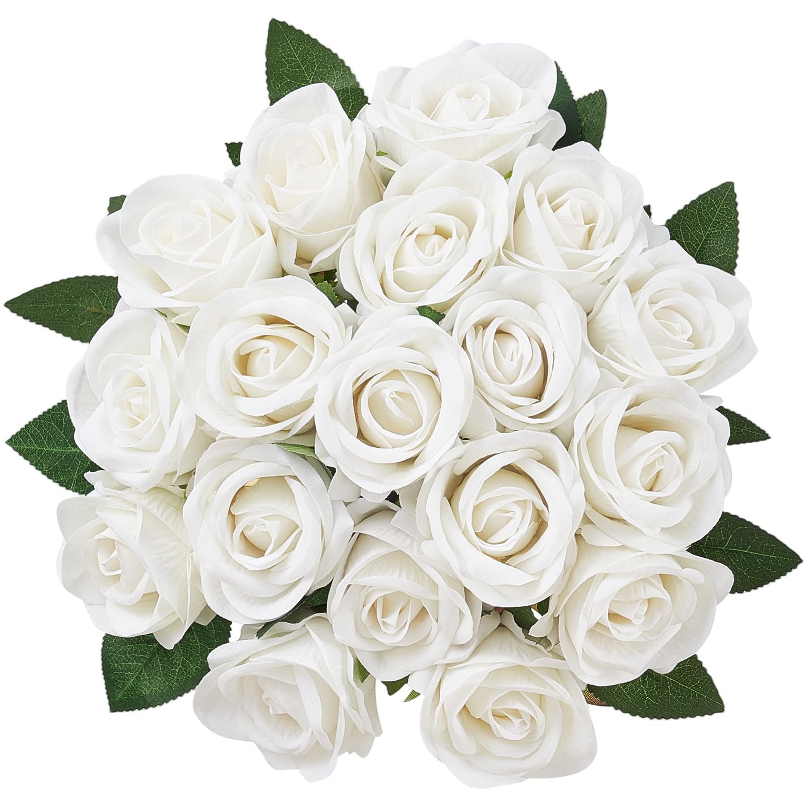 VEVOR Künstliche Blumen Rosen, 120 Stück Kunstblumen, Weiße Gefälschte Rose mit Stielen, Schaumrosen für DIY Hochzeit Blumensträuße Braut Valentinstag Muttertag Zuhause Dekoration