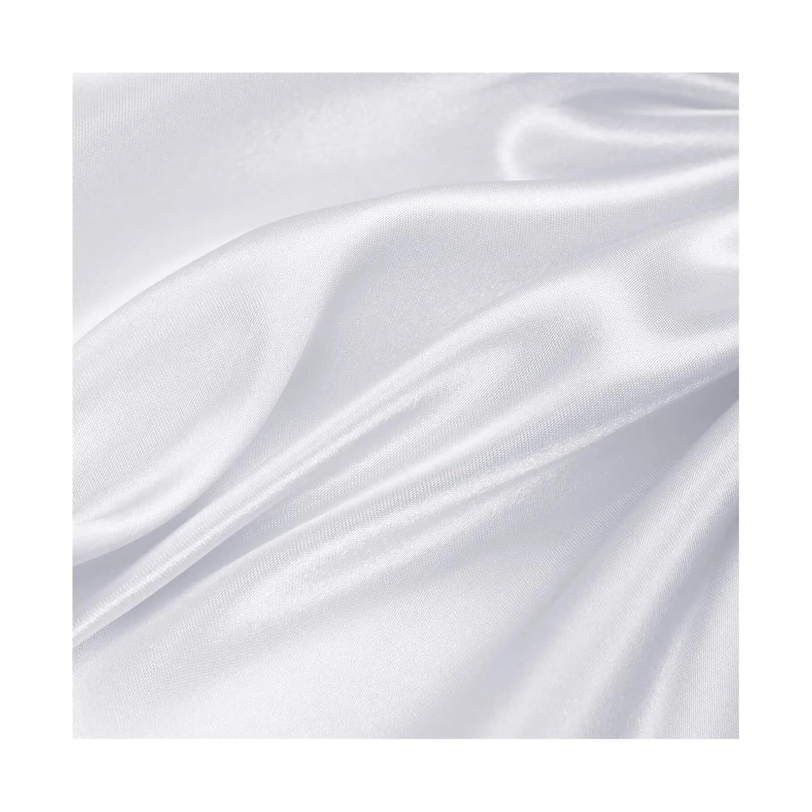 LuMOUzhou Reusable Rectangle Satin Tablecloth Satin Tablecloth White 145x250-300cm Rectangle Fabric Wedding Decor(White 2pc,145x250cm)
