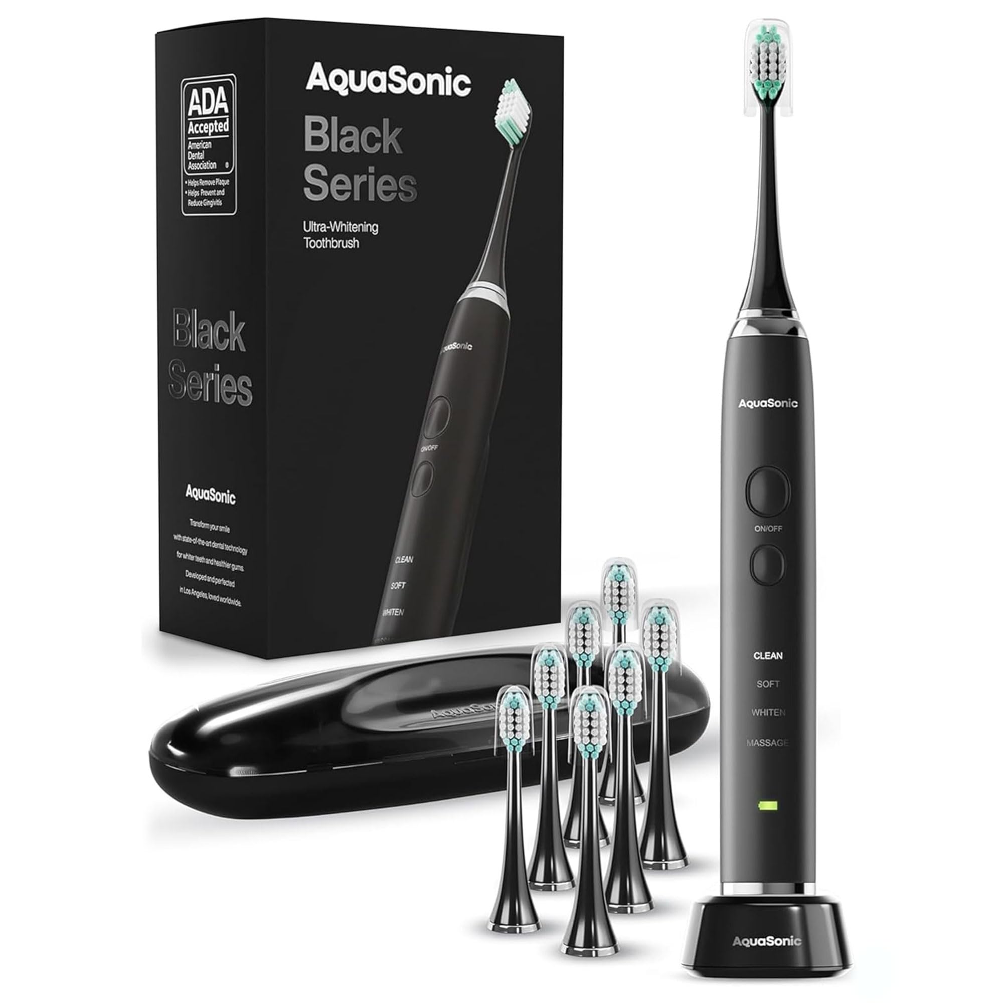 Aquasonic Black Series Ultra Whitening Electric Toothbrush