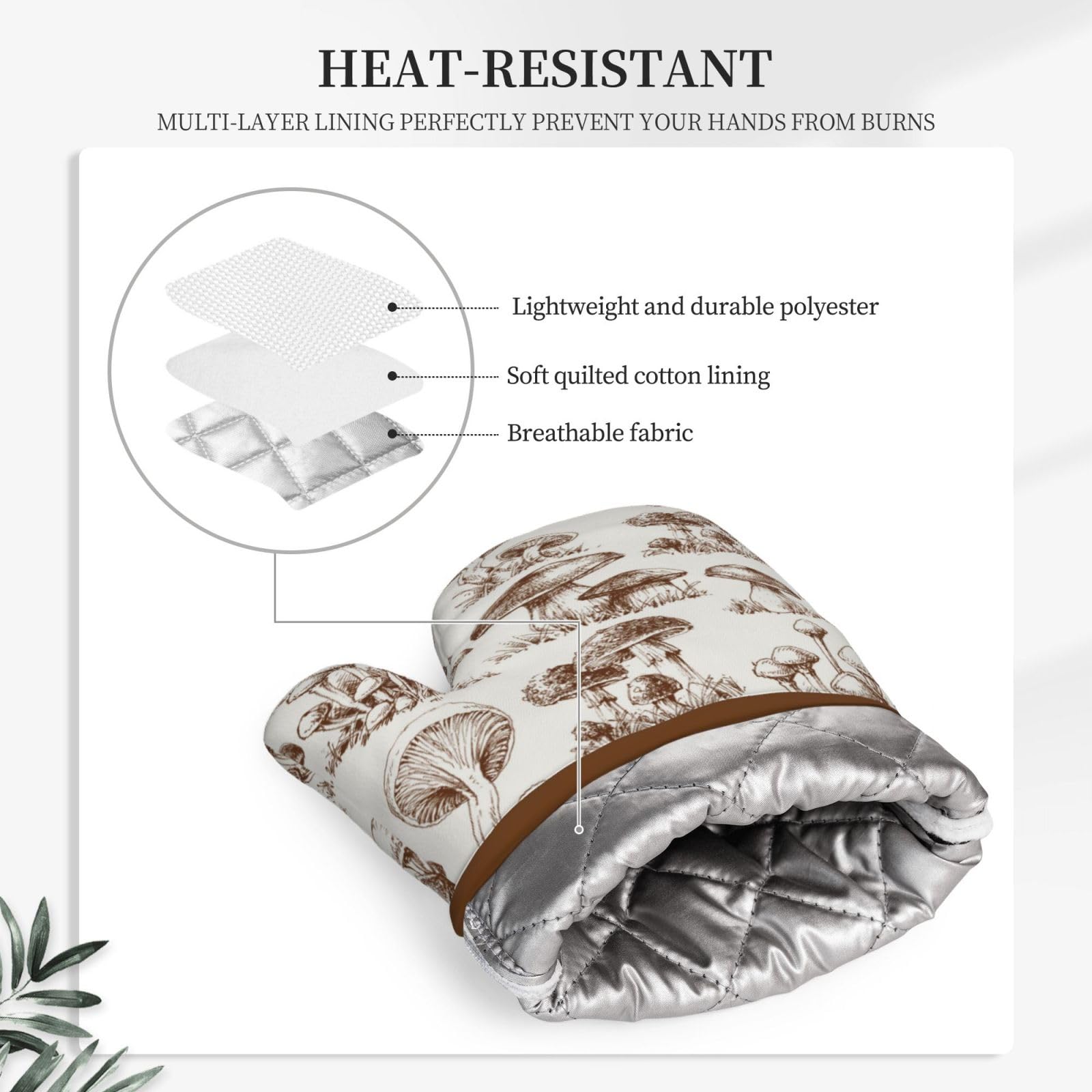 Aesthetics - Juego de 2 manoplas de silicona para horno, resistentes al calor, agarraderas con asas antideslizantes, soporte para ollas, primavera y verano, para cocinar, hornear, asar a la parrilla,