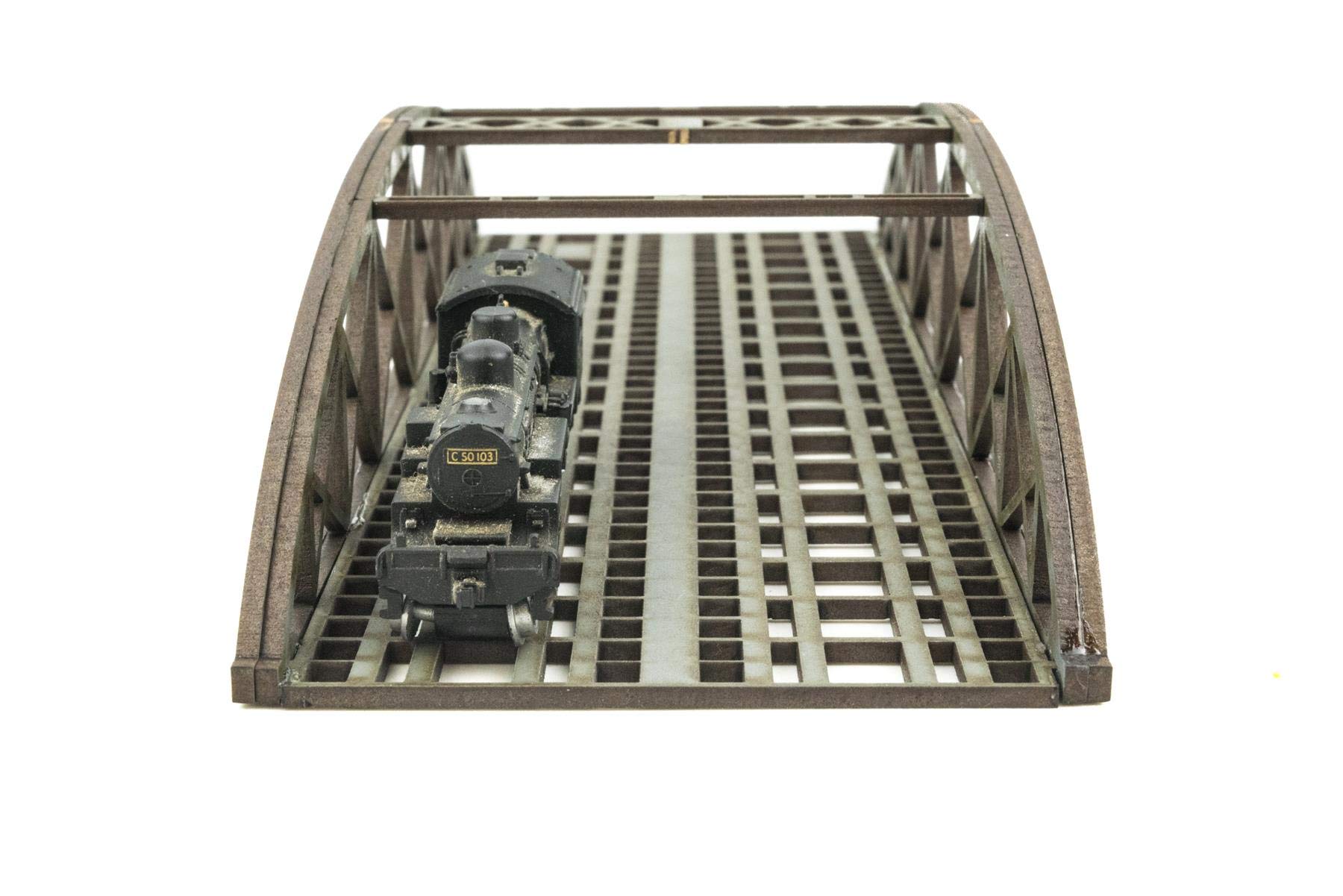 War World Scenics Ponte ad Arco in MDF a Binario Doppio in scala N da 200mm (Scegli il Colore) - Modellismo Ferroviario