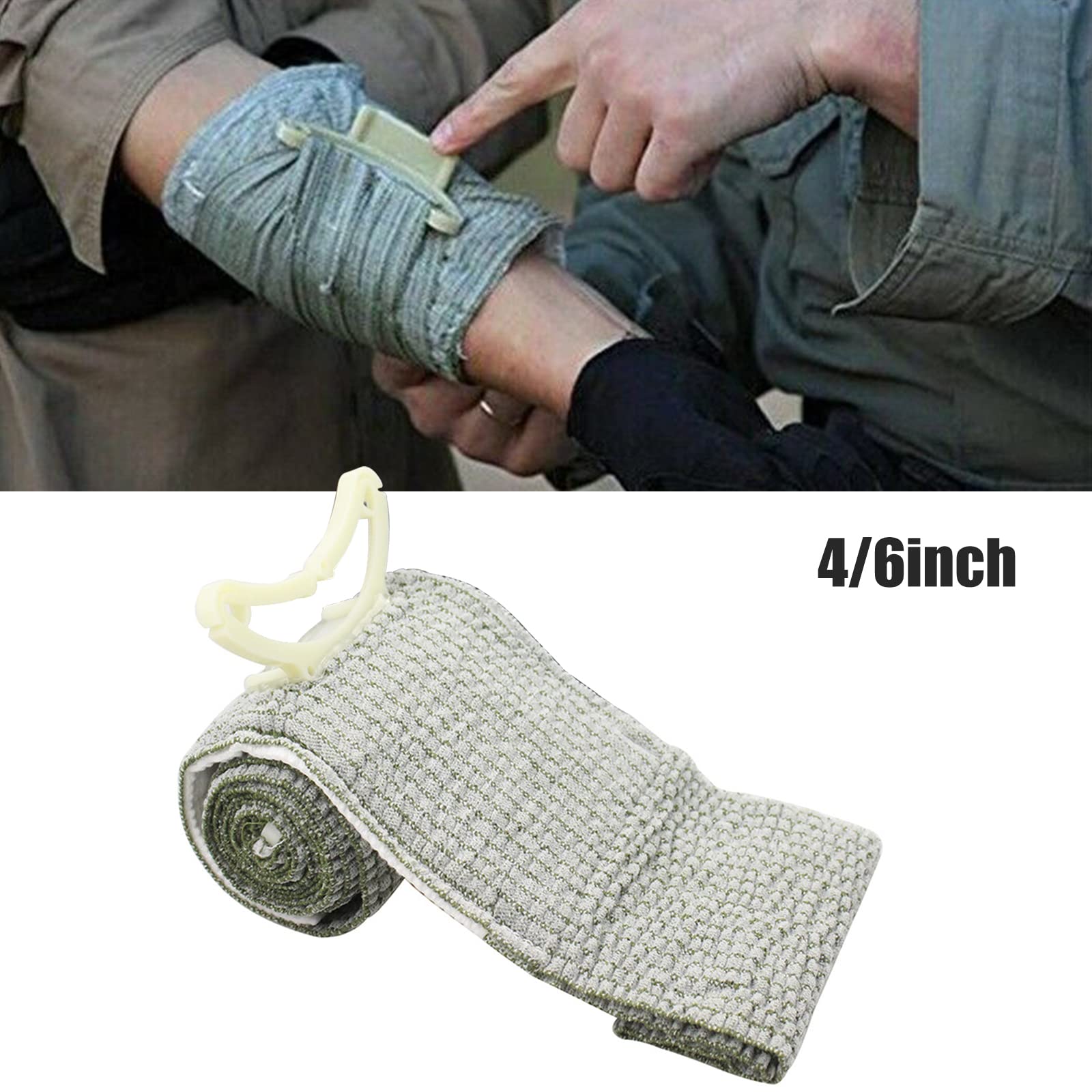 Vendaje de primeros auxilios para trauma, vendaje de emergencia al aire libre, torniquete israelí de 4 y 6 pulgadas, vendaje táctico de entrenamiento de primeros auxilios, vendaje de presión para