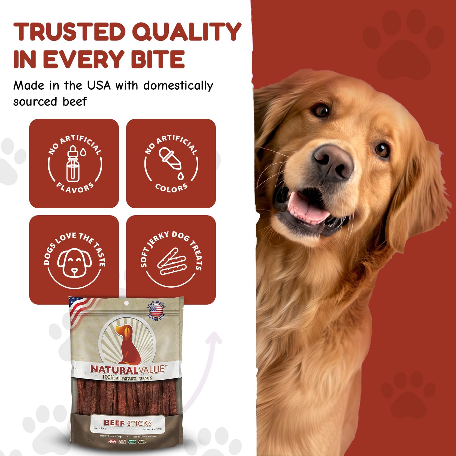 LOVING PETS Natural Value Treats 14oz-Beef Sticks