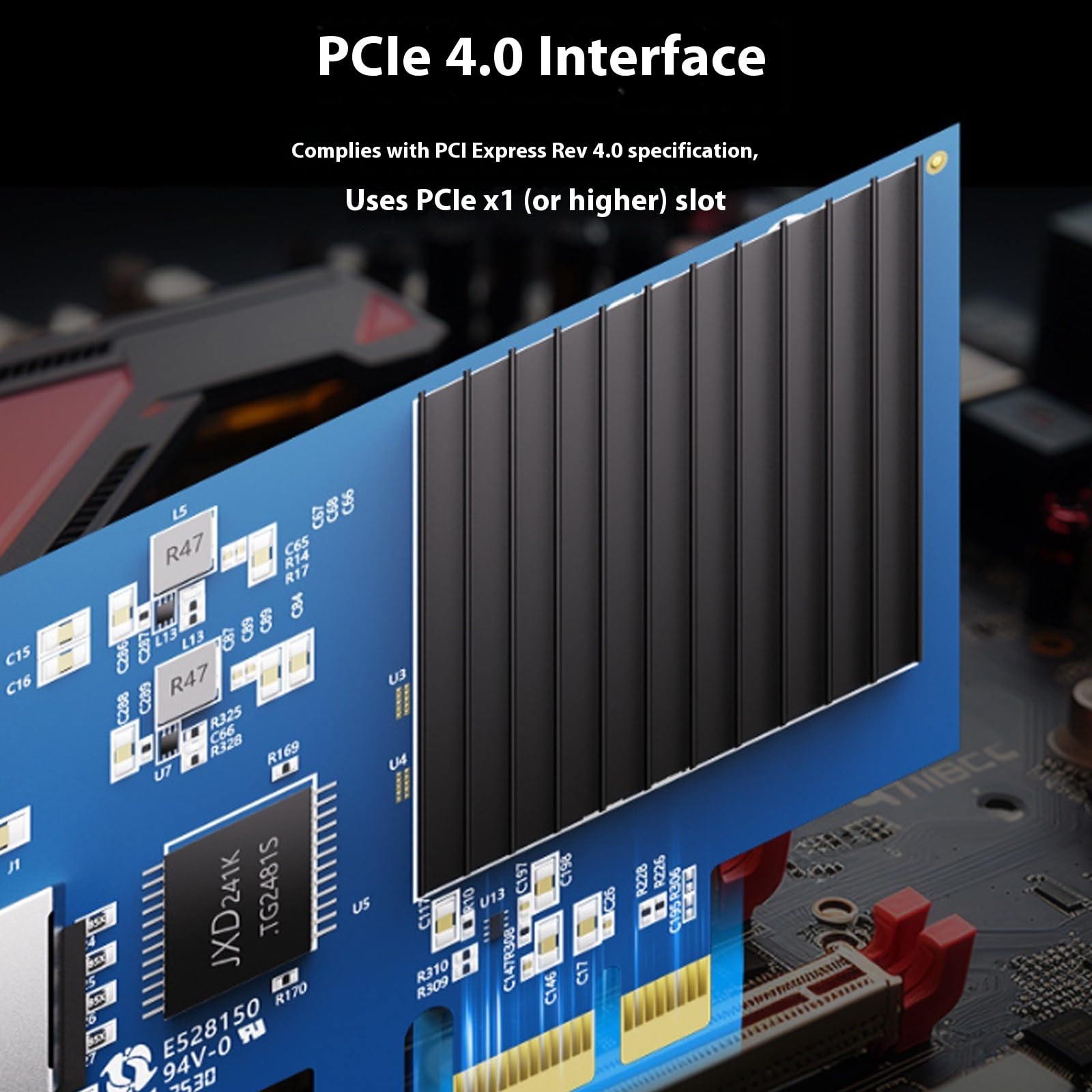 Silents 10G PCIe4.0 Adattatori di rete 16Gbps Trasferimento RTL8127 Chip Low Power Passivo Raffreddamento PXE e Wake on Not Disk Required PCIe NICs