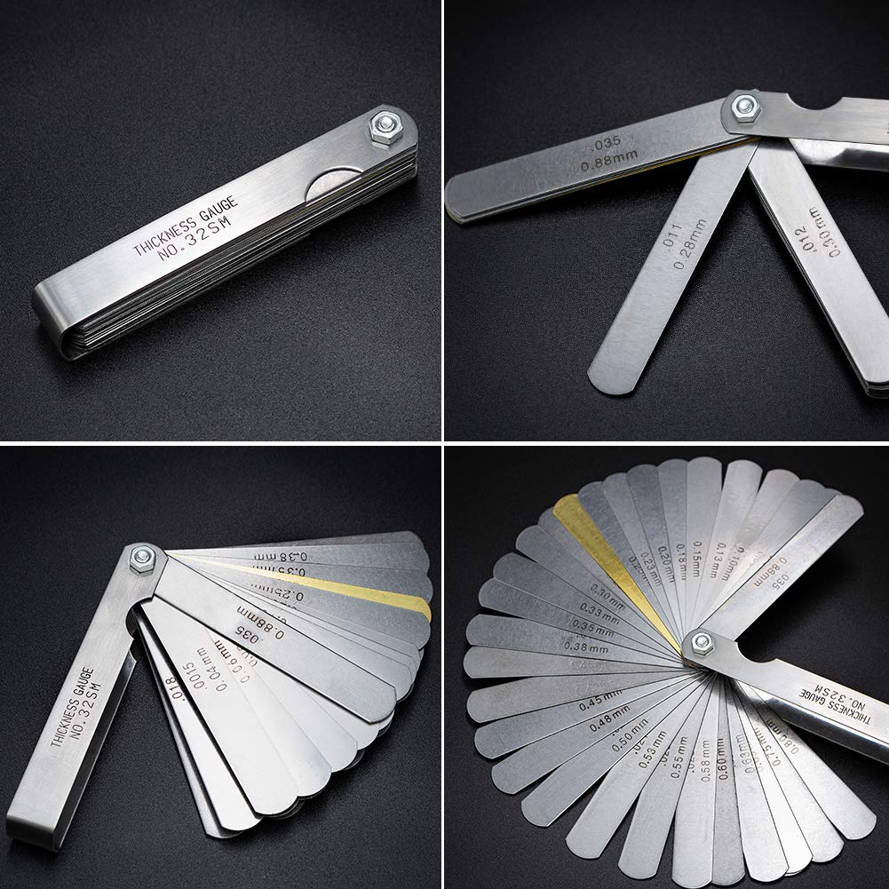 Surmounty 13 Pieces Guitar Luthier Tools Set Including Guitar Radius Gauge, String action ruler