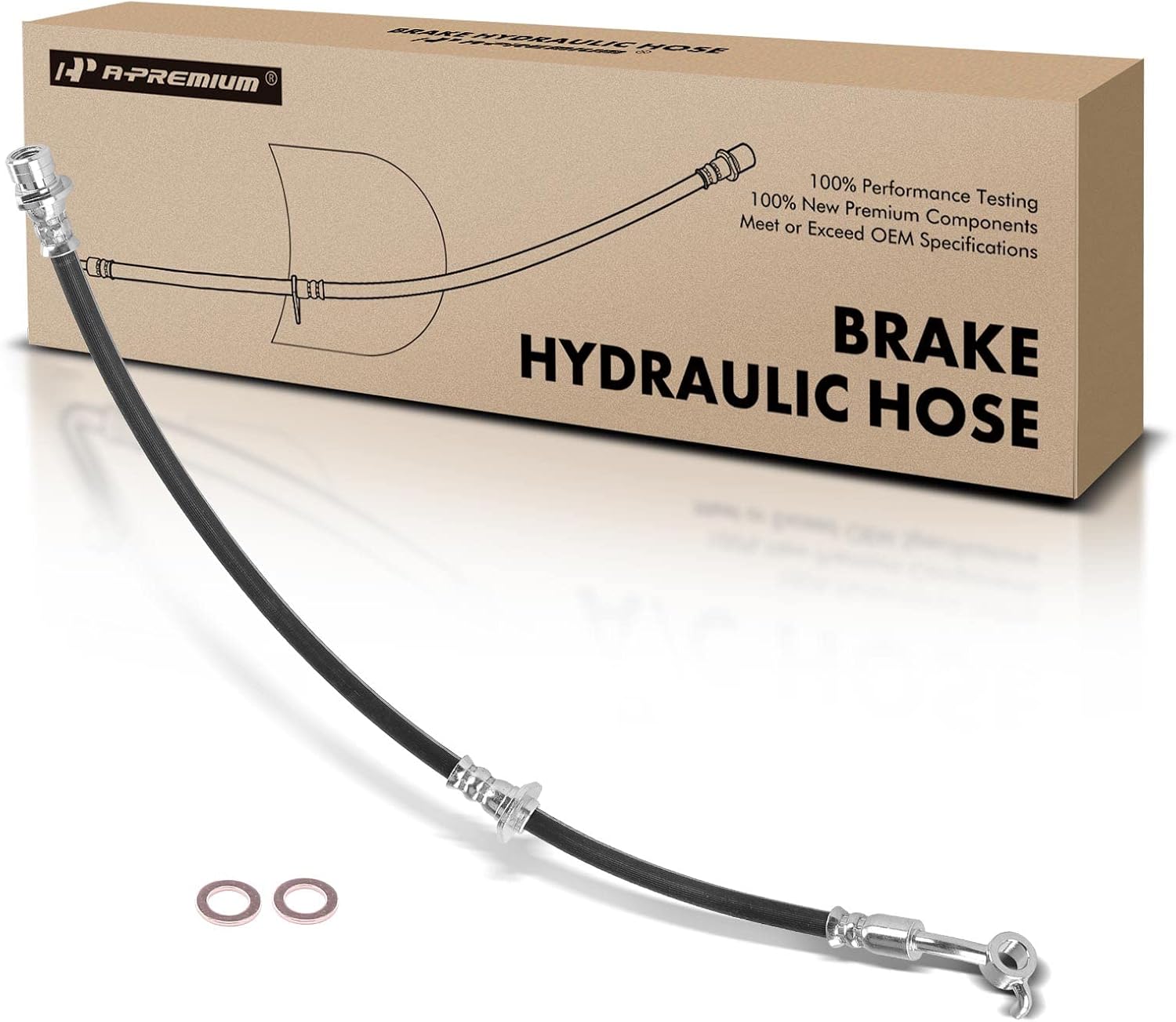 A-Premium Rear Passenger Side Brake Hydraulic Hose Compatible with Honda and Acura Models - Accord 2008-2012, TSX 2009-2014