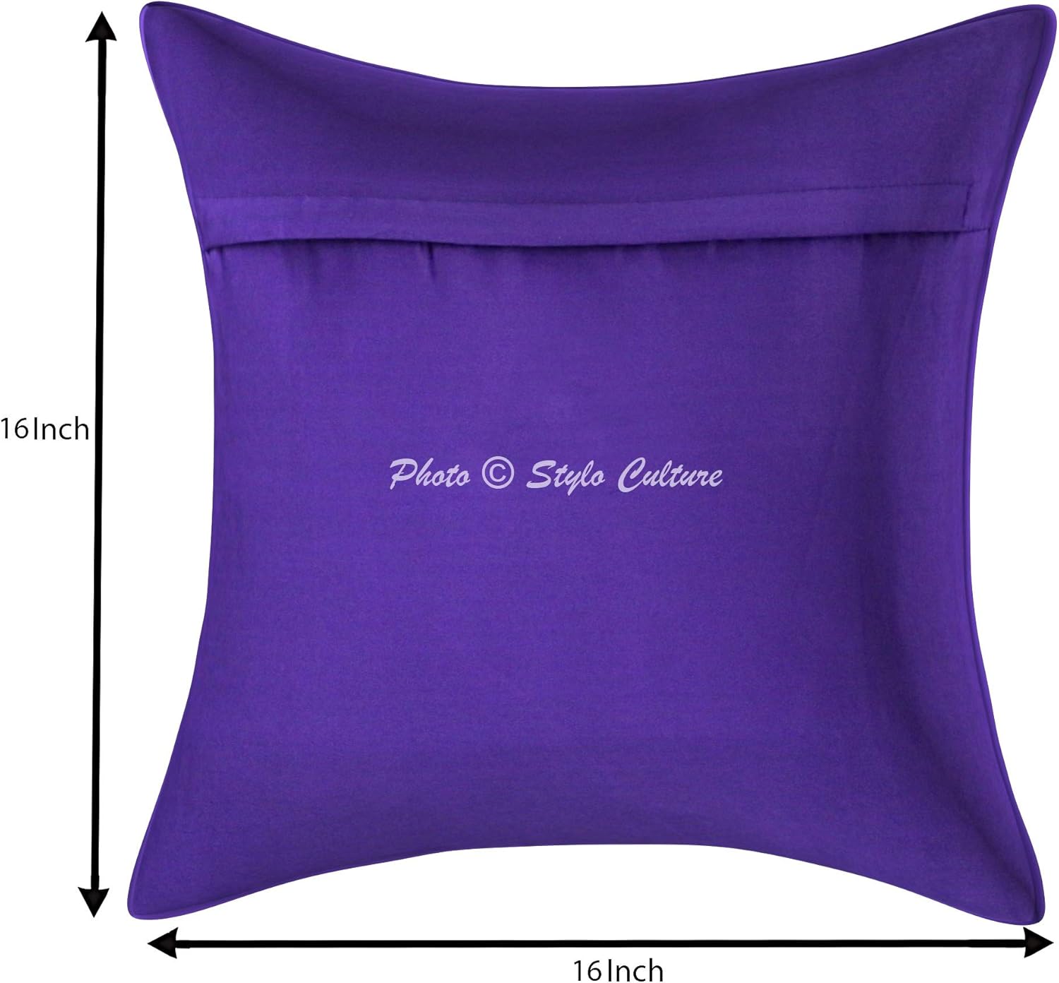 Bohemian Decorative Sofa Settee Toss Throw Pillow Cases 40x40 cm Brocade Hallway Decor Purple Elephant Jacquard Square Luxury Zippered Indian 16x16 Inch Cushion Covers - 5 Pcs