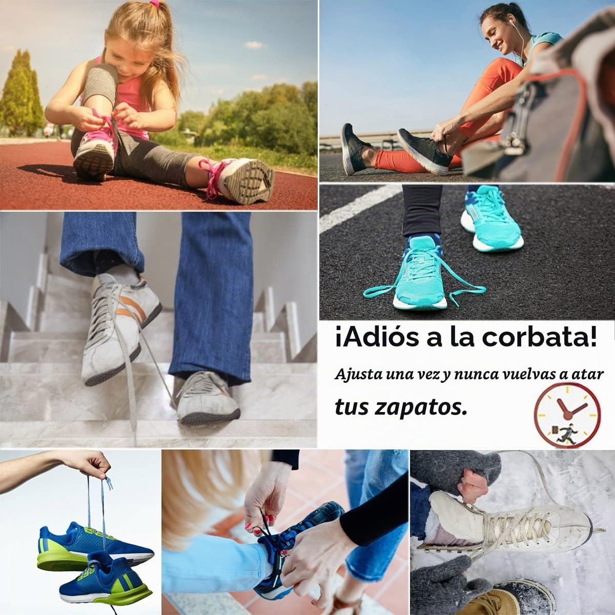 Olukssck 2 Pares Cordones Elásticos Sin Nudo con Hebilla Metal Cordones Deportivos