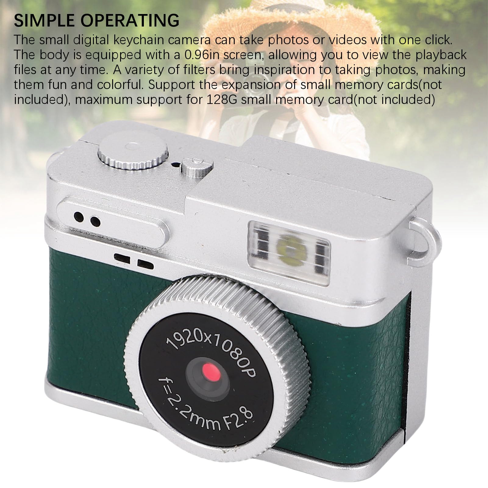 Elprico Mini Fotocamera del Portachiavi, Fotocamera retrò Nostalgia 1080p, Videocamera per Micro Portatili, Videocamera da 20 MP da 0,96 Pollici per Elprico Mini Fotocamera del Portachiavi, Fotocamera retrò Nostalgia 1080p, Videocamera per Micro Portatili, Videocamera da 20 MP da 0,96 Pollici per