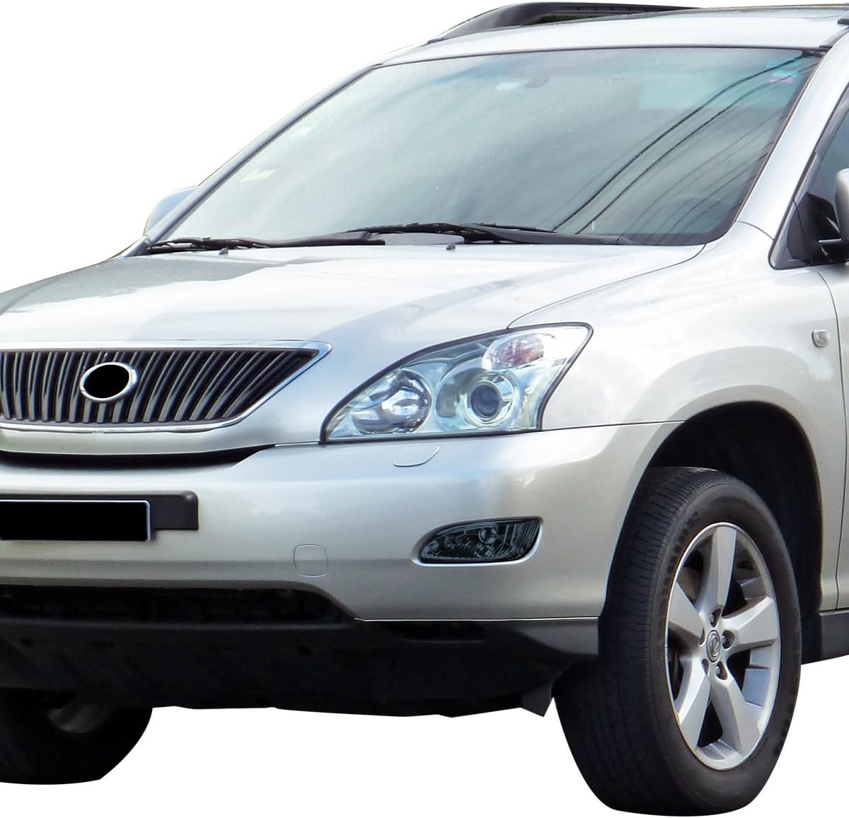 Auto Dynasty Fog Lights Assembly Compatible with 2004-2009 Lexus RX330 RX350, Fog Lamp Replacement with Wiring Kit and Switch, Driver Passenger Side, Smoked Lens