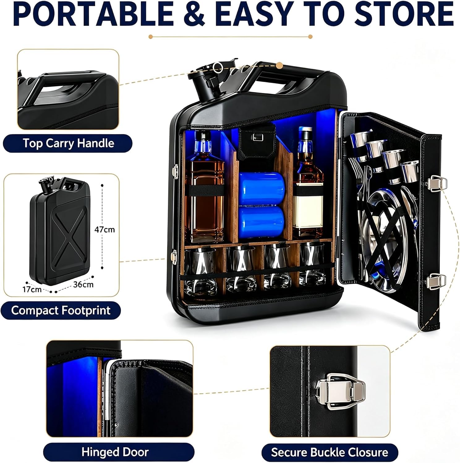 Mini-bar-Schrank-Set, 20-Liter-kanister, Kreativer Weinschrank, Kleines Mobiles Geschenk, Personalisierte Kleine Bar, Aufbewahrungsbox Für Mini-dosen, Originelle Geschenkidee