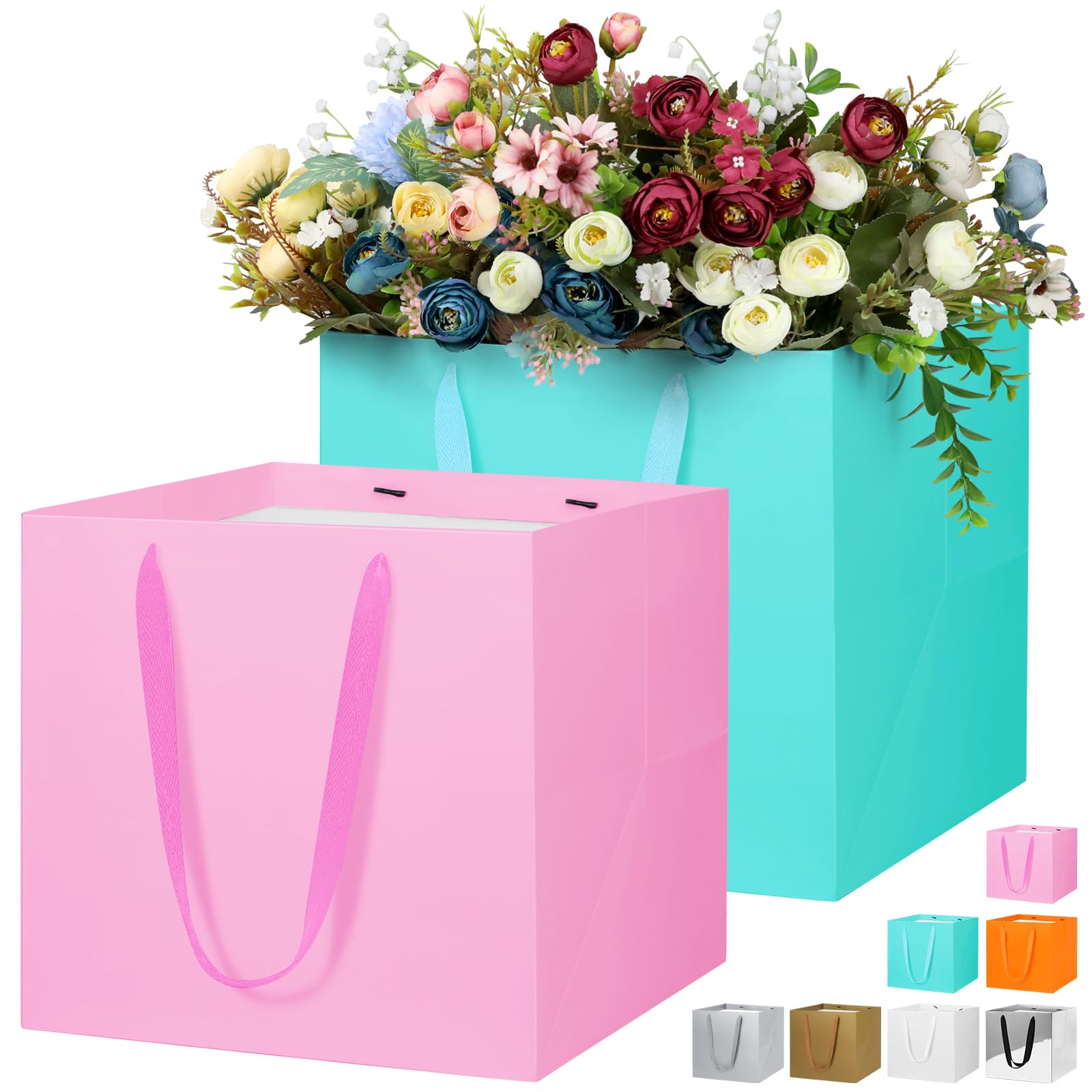 LVNRIDS 10 Stück Geschenktüte Groß, Elegante Geschenktüten P