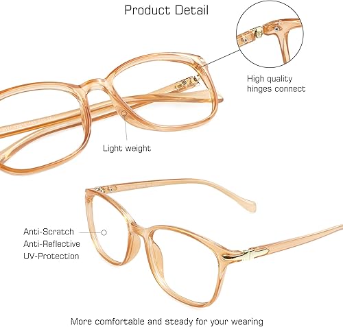 Miniatura 2 de VisionGlobal Lentes de bloqueo de luz azul para mujereshombres, antifatiga ocular, lectura de computadora, gafas de TV, elegante marco cuadrado,