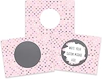 Vista 1 de My Scratch Offs - Paquete de 20 Mini Tarjetas Rasca y Gana DIY de Corazón Rosa para San Valentín con Calcomanías, 3x4 Pulgadas, Notas de Amor