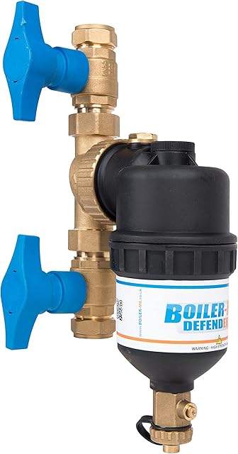 Boiler-m8 Defender-2 Central Heating Magnetic System Boiler Filter + Valves (22mm)