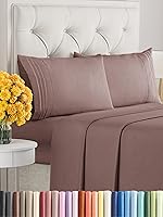 Vista 8 de Juego de sábanas de 4 piezas de tamaño matrimonial, sábanas extrasuaves, transpirables y refrescantes, sábanas duraderas de lujo para mujeres