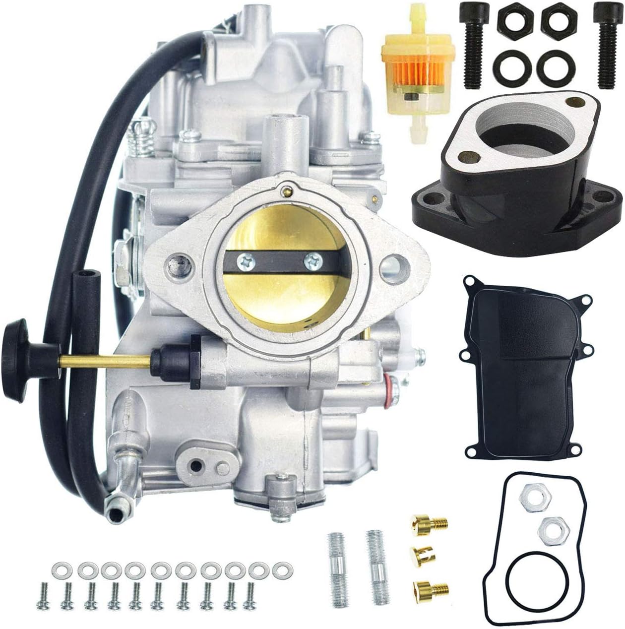 New YFM350 Carburetor+Intake Manifold For Yamaha Warrior 350 YFM350 X 1987-2004 ATV Quad Carb Hand Choke