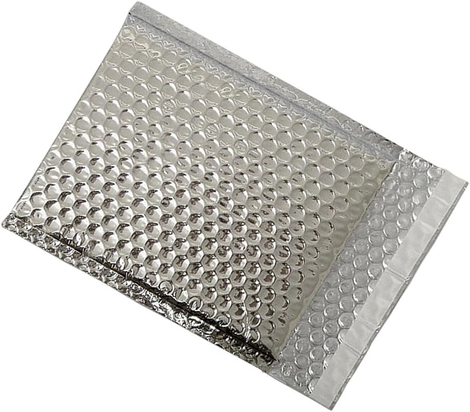 Coloured Bubble Envelopes Metallic Silver C5 / A5 250 x 180mm. 25