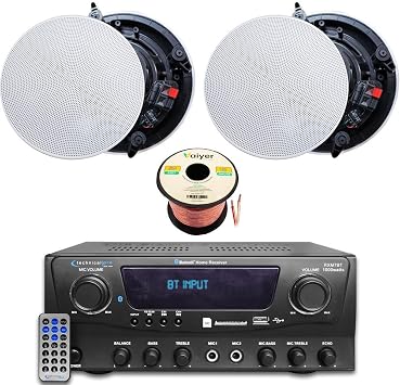 Technical Pro Home Theater Sound System Kit, 1000 Watts Bluetooth Amplifier