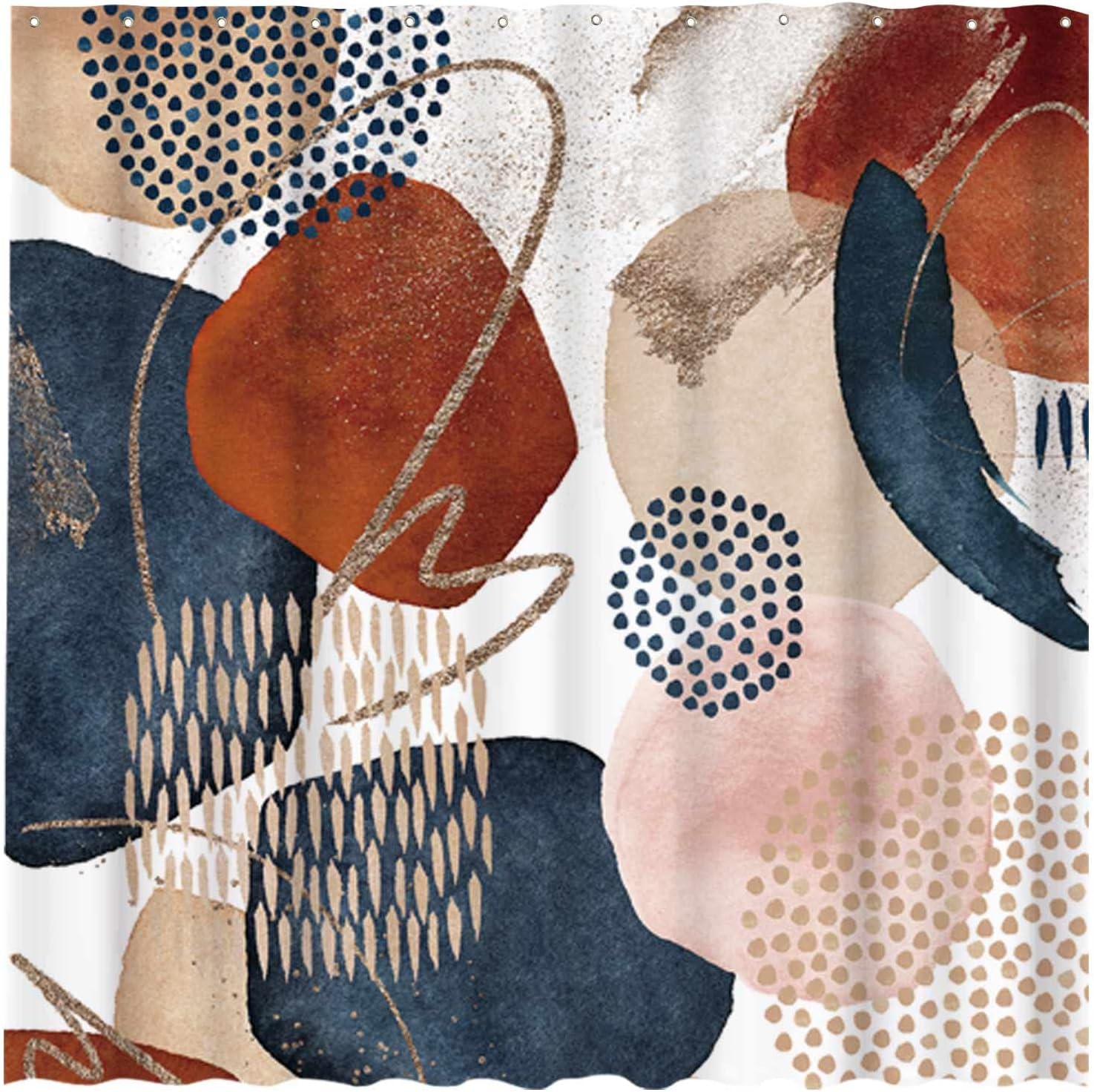 Amazon.com: Allenjoy 72" x 72" Modern Abstract Mid Century Shower ...