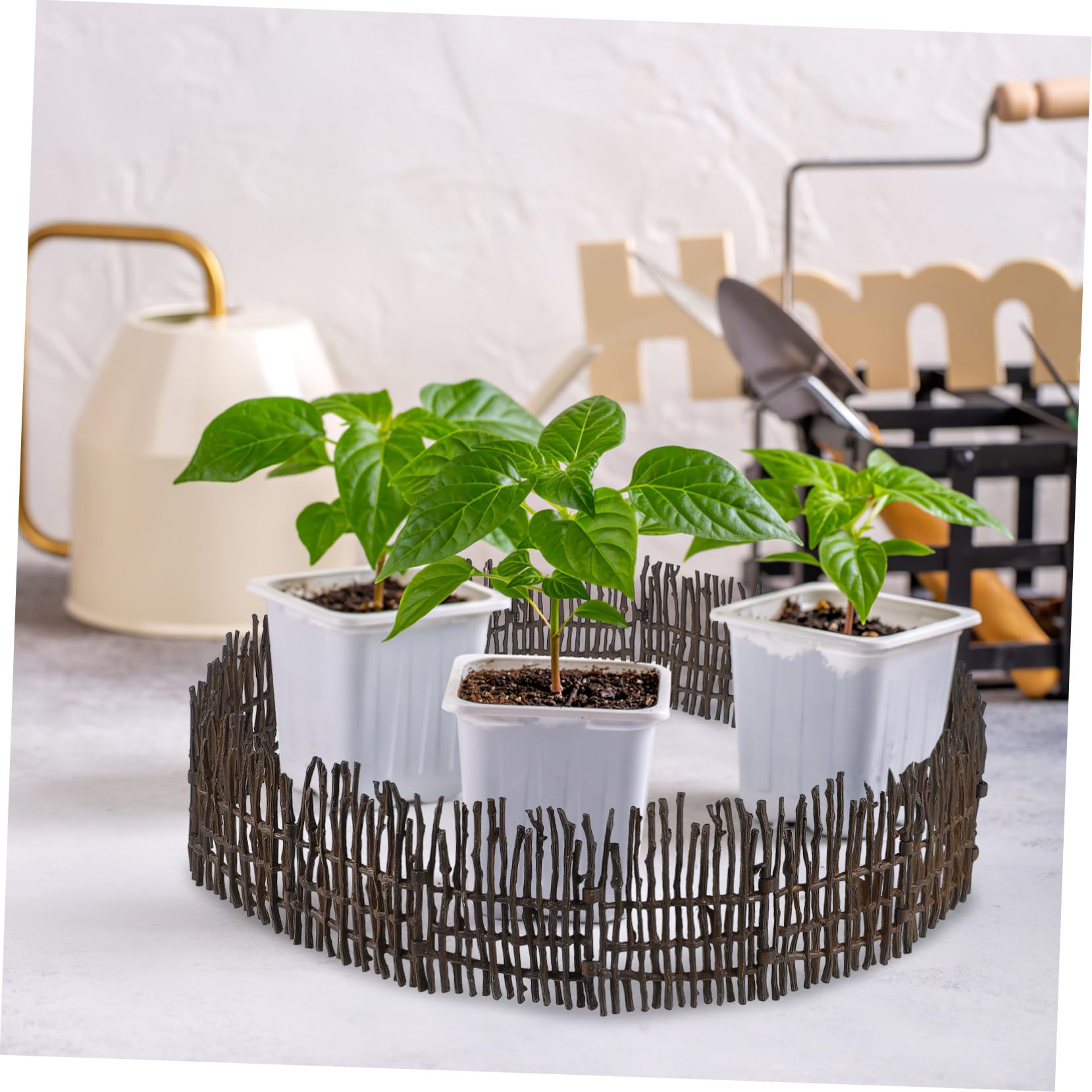 TOYANDONA de Vallas de Juguete y Material PVC para Animales de Granja Apariencia Realista Juego de 40 Piezas Accesorio Adecuado para Construcciones de Granja