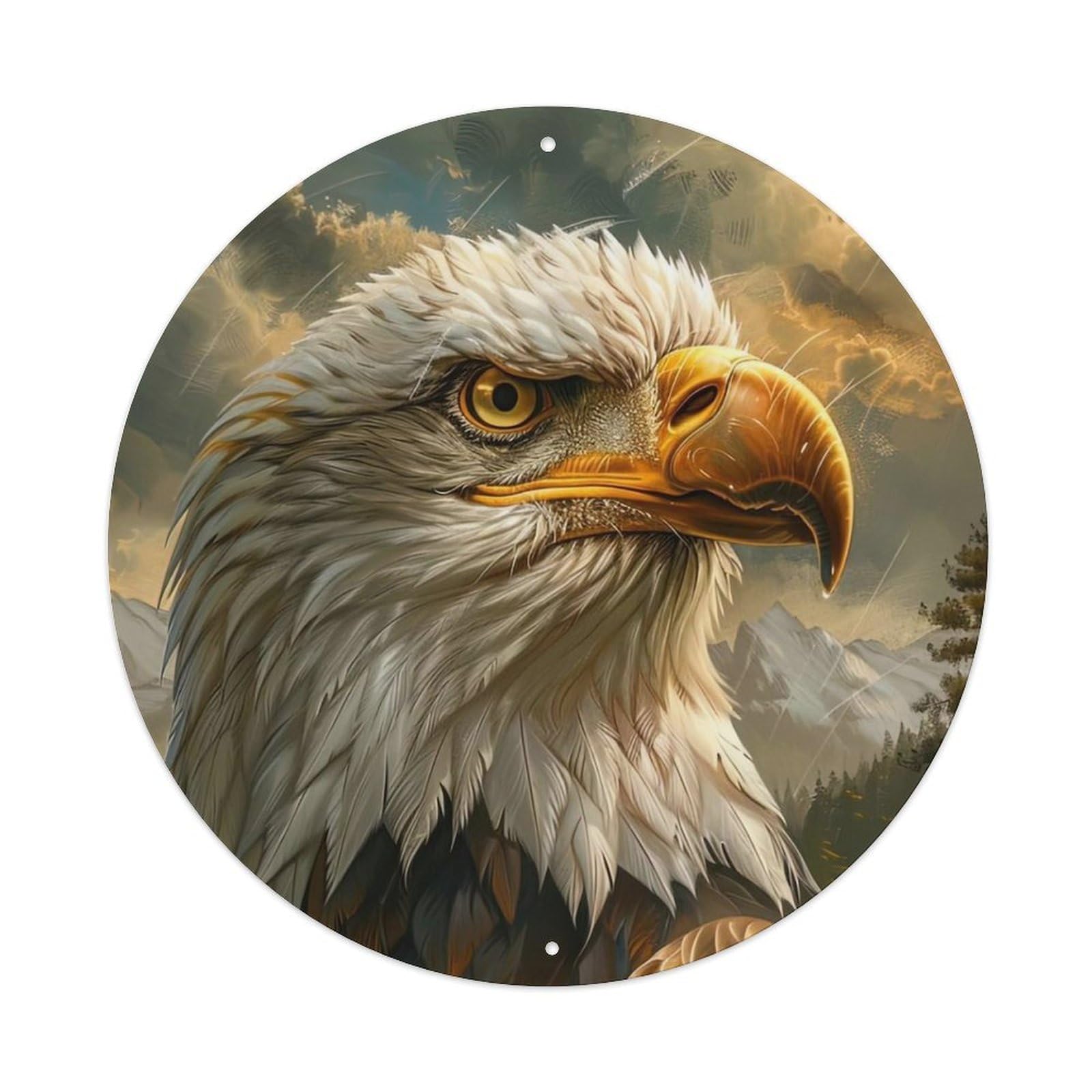 Animal Looking Away from The Eagle Metal Tin Sign