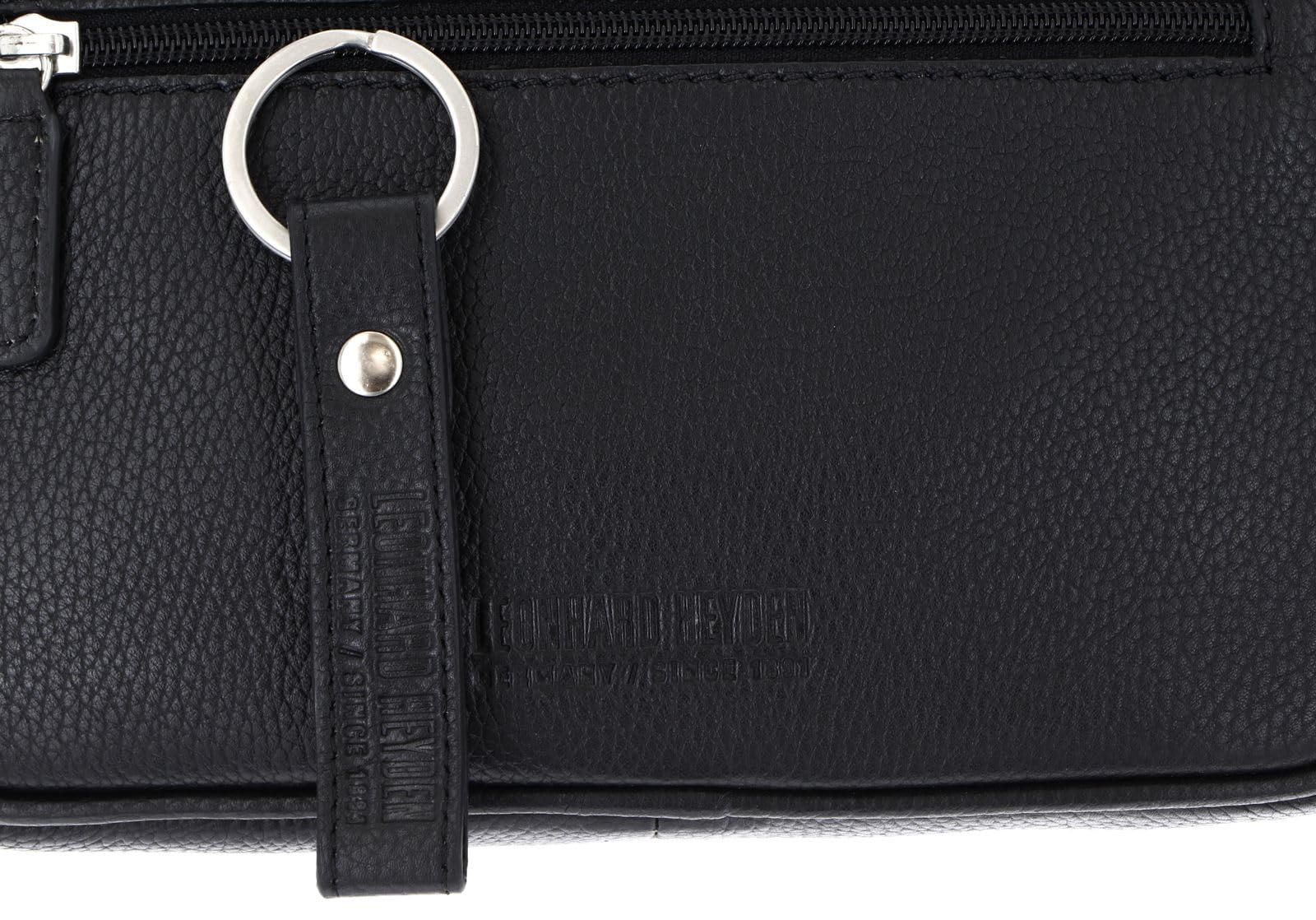 Leonhard Heyden Leder Handgelenktasche Berlin Herrentasche 7358 Schwarz