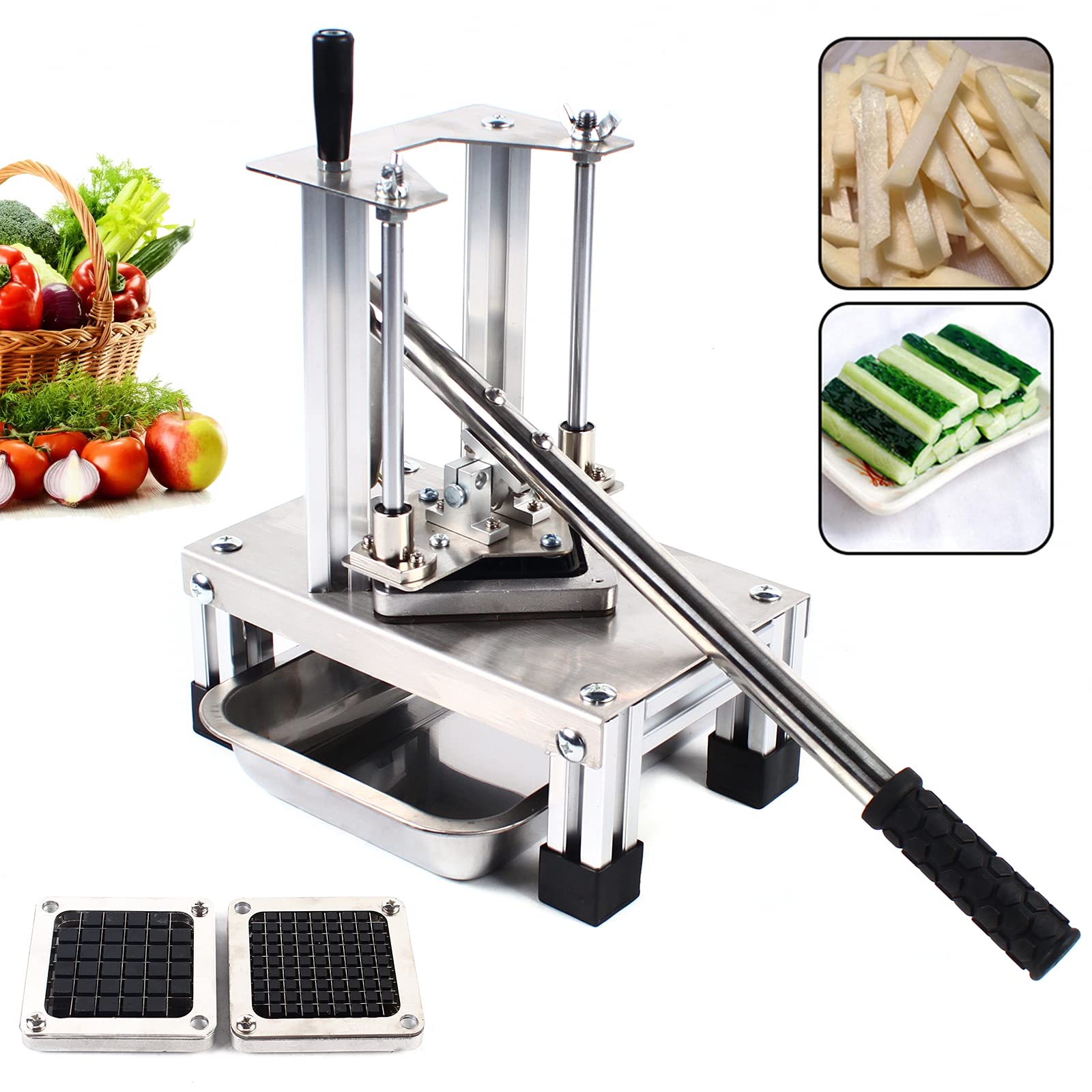 Affettatrice multifunzione professionale per patate in acciaio inox