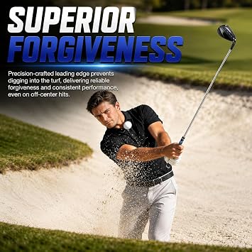 Roykaw Full Face Golf Wedges, Golf Wedge Set or Single Wedge, 50/52/54/56/58/60 Degree Forged Golf Gap Wedge Sand Wedge Lob Wedge Golf Clubs, CNC Milled Face for Max Spin, Right Handed