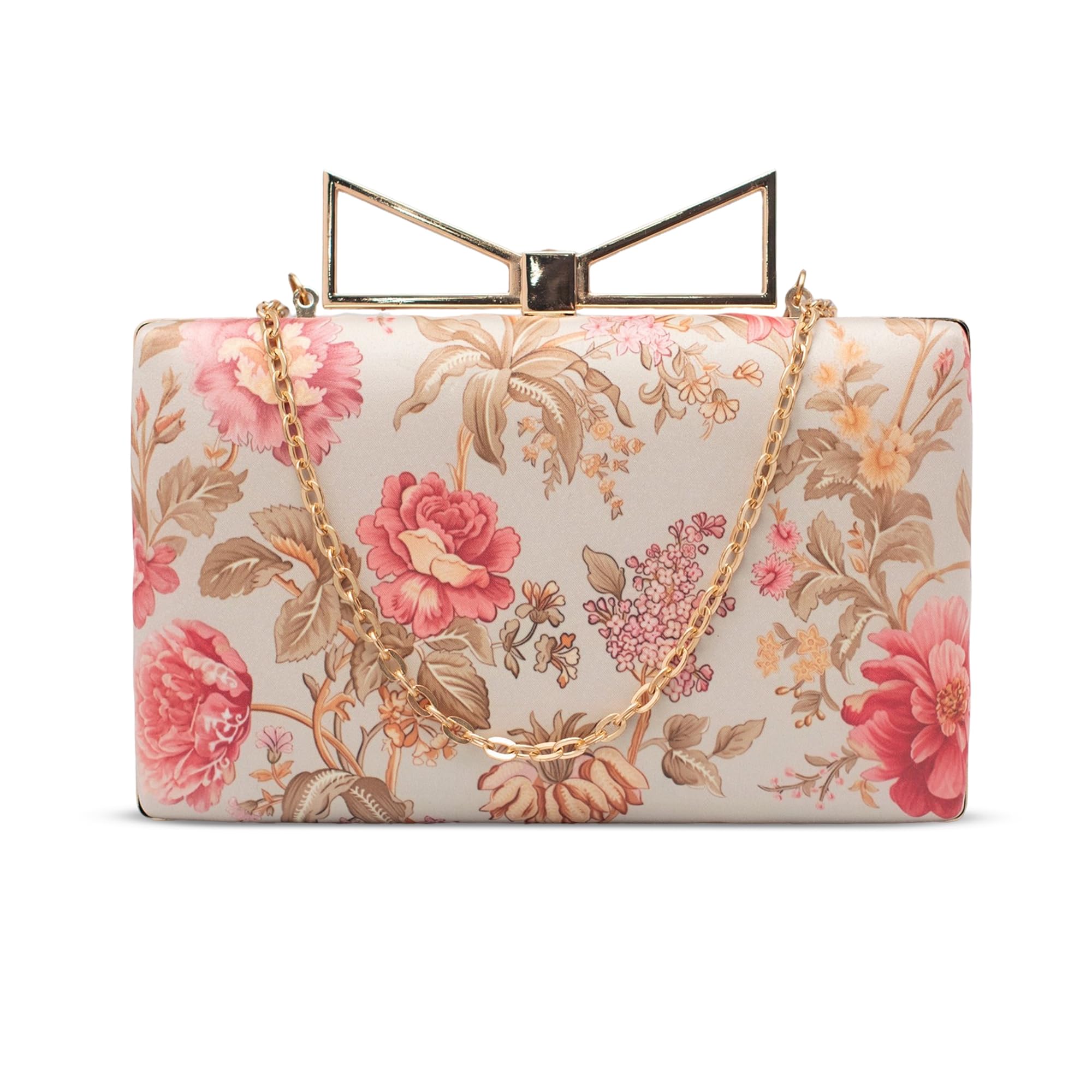 artklim Royal Garden Bloom Printed Clutch Bag for Women with Detachable Strap-picture-37