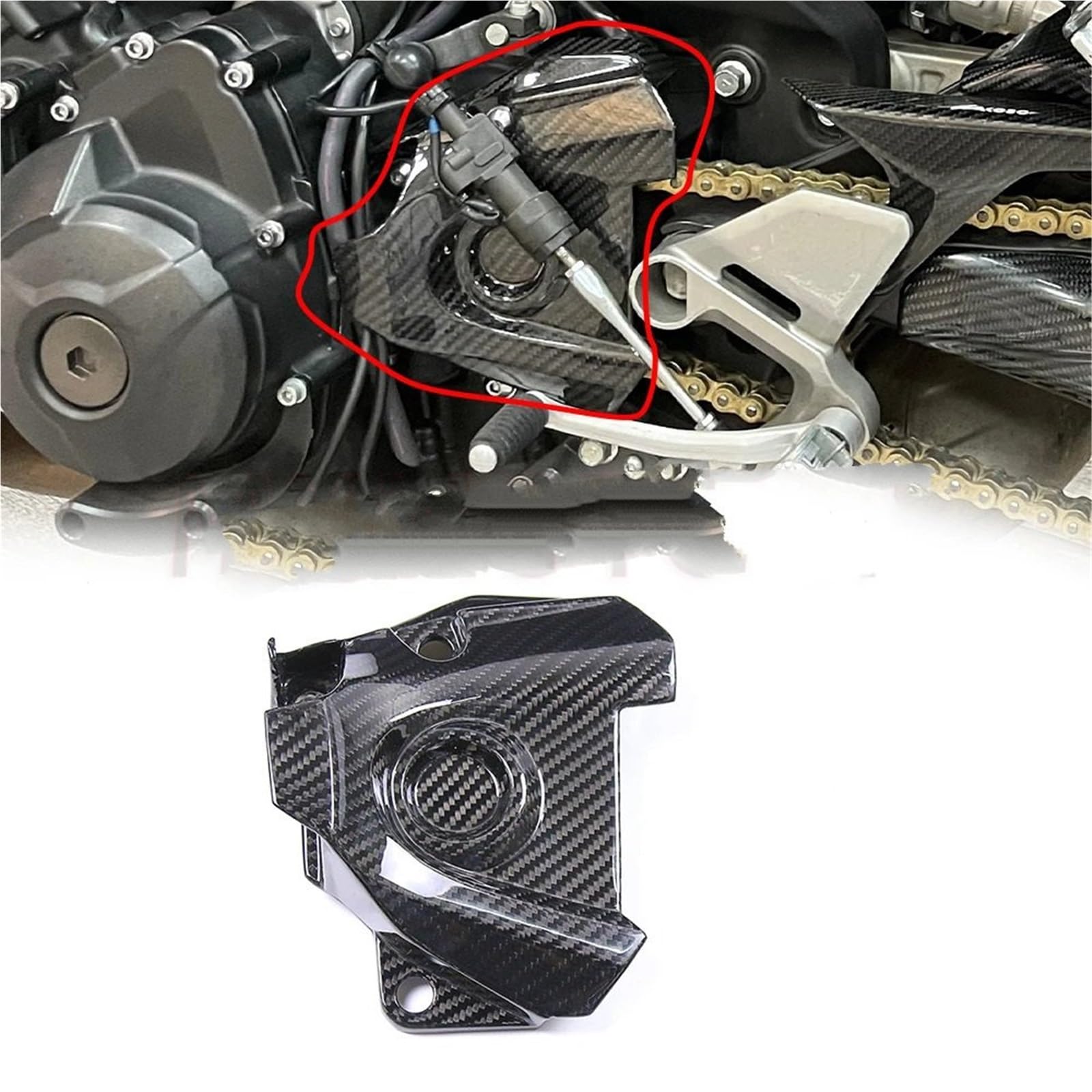 Moto Pignone Protezione Adatto per Yamaha MT 09 FZ MT09 FZ09 Coperchio pignone frizione 2013-2016 2017 2018 2019 2020