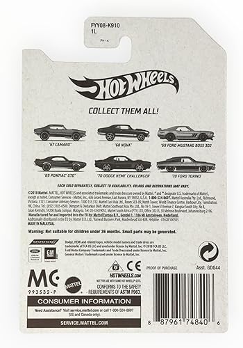 Miniatura 2 de Hot Wheels '67 Camaro, Verde Serie 16 Detroit Muscle Cars